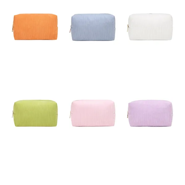 Corduroy Makeup Travel Pouch