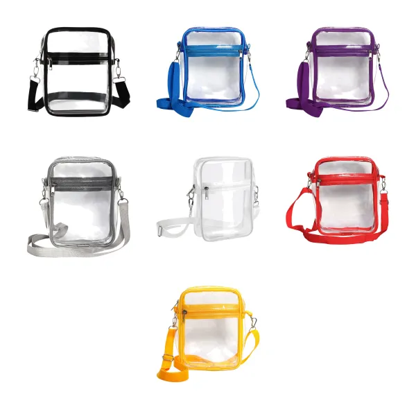 Clear PVC Adjustable Crossbody Shoulder Bag