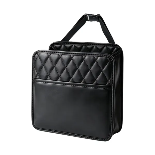 Leather Look Rear Seat Organizer Pocket