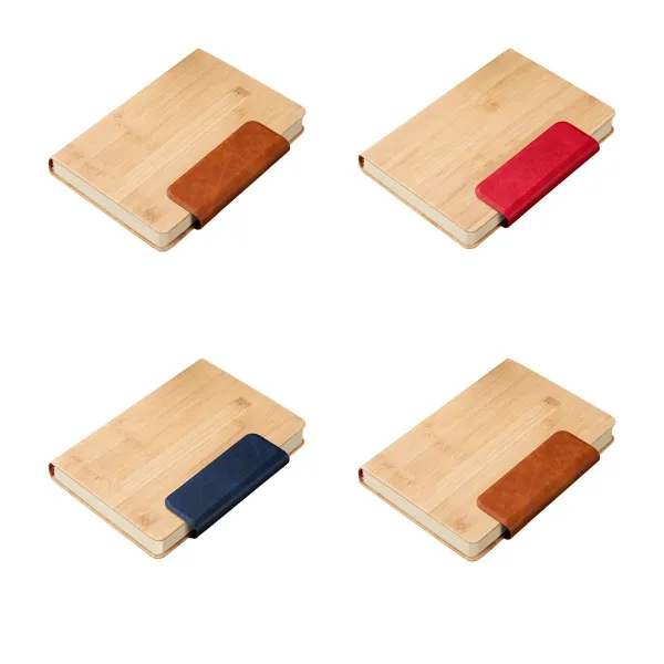 Bamboo-Grain Leather Magnetic Notebook