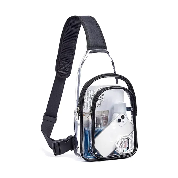 Clear Double Layer Chest Sling Bag