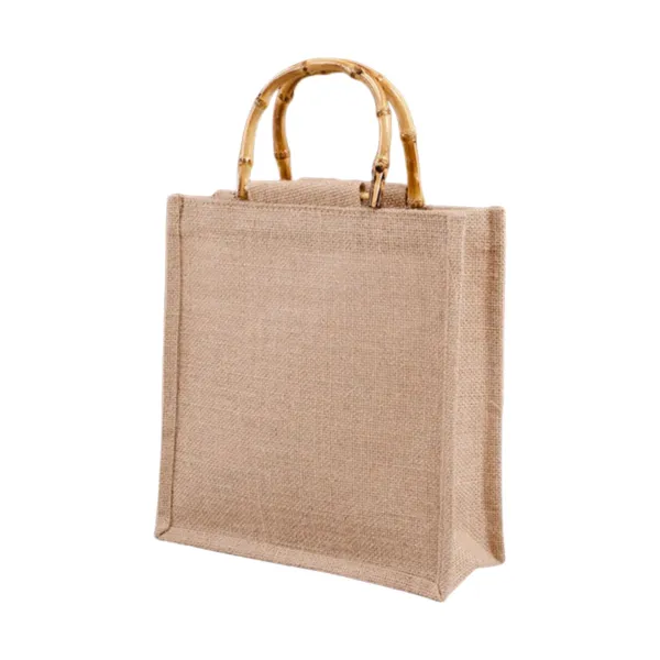 Bamboo Handle Linen Gift Tote