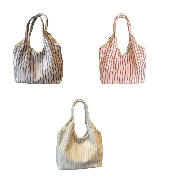 Summer Canvas Buckle Shoulder Tote