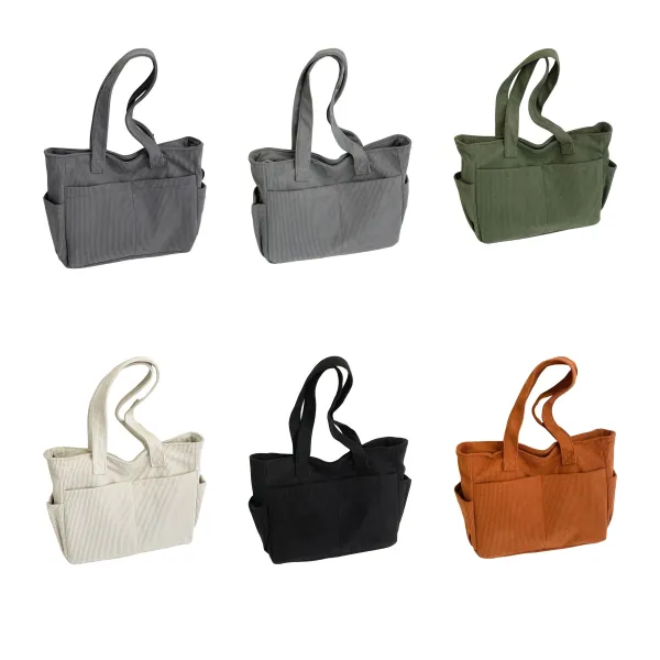 Soft Corduroy Shoulder Tote