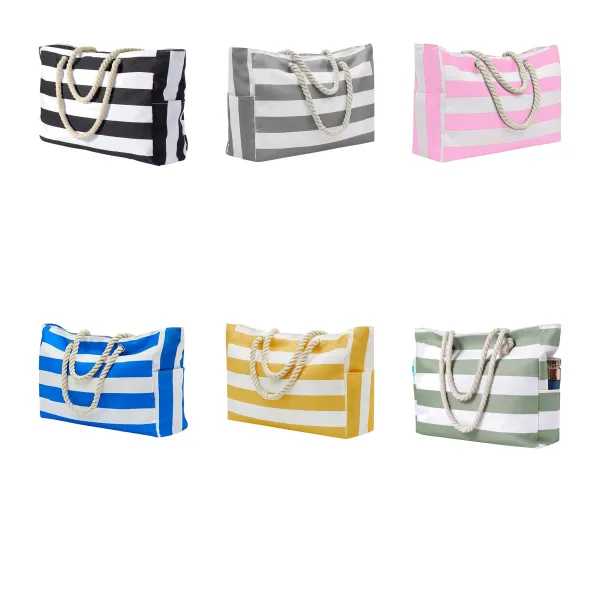 Boho Stripe Polyester Carryall Tote
