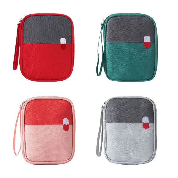 Compact Travel Medicine Organizer Pouch