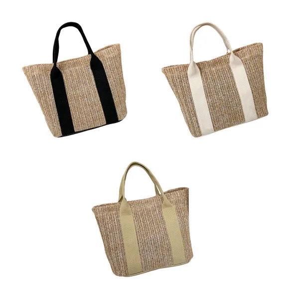 Natural Woven Straw Beach Shoulder Bag