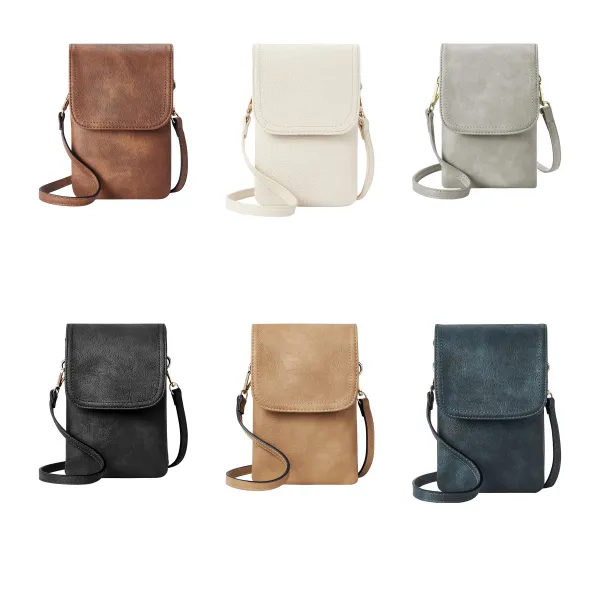 PU Leather Crossbody Phone Pouch