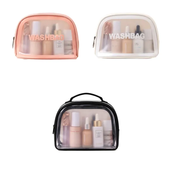 Frosted Clear Makeup Travel Pouch