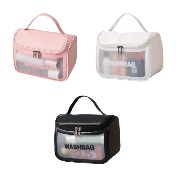 Clear Travel Toiletry Organizer Set