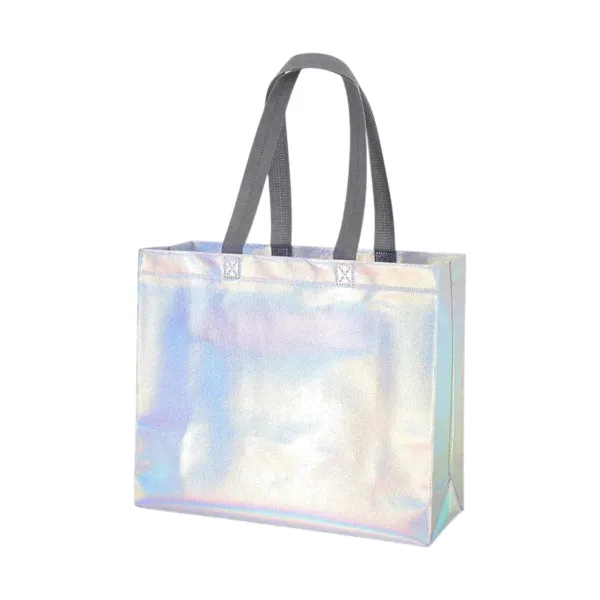 Iridescent Shiny Non-Woven Tote