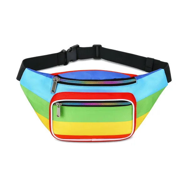 Rainbow Stitch Waist Fanny Pack