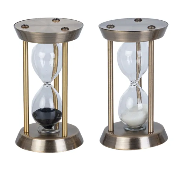 Classic Black White Sand Hourglass Timer