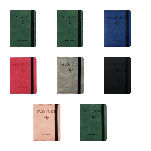 Rfid Blocking Pu Passport Holder Set