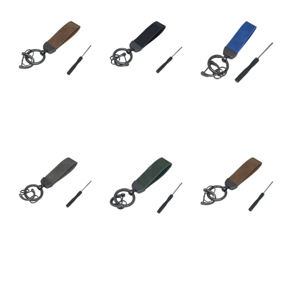 Leather Color-Shift Car Key Ring