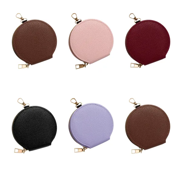 Mini Round Zipper Coin Purse Case