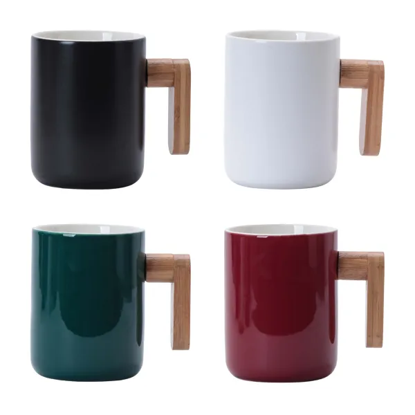 Quality Ceramic Wooden Handle Mug