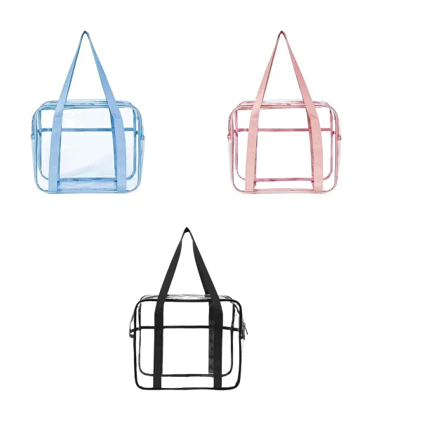 Clear Zip Toiletries Handbag Beach Shoulder Bag