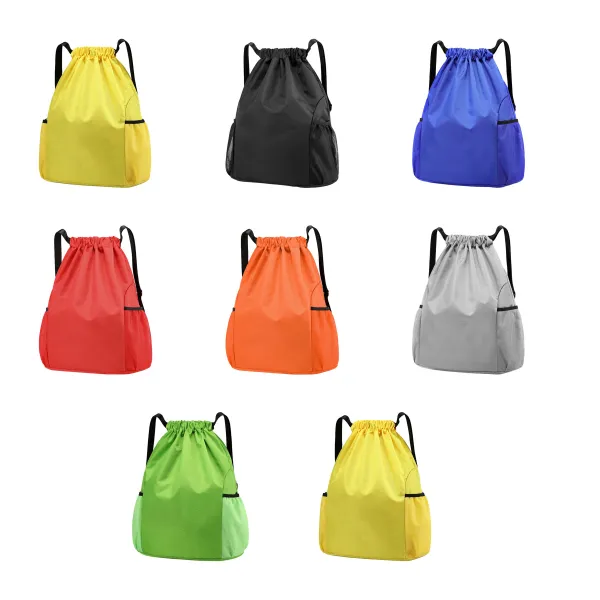 Oxford Cloth Water-Resistant Drawstring Sports Backpack