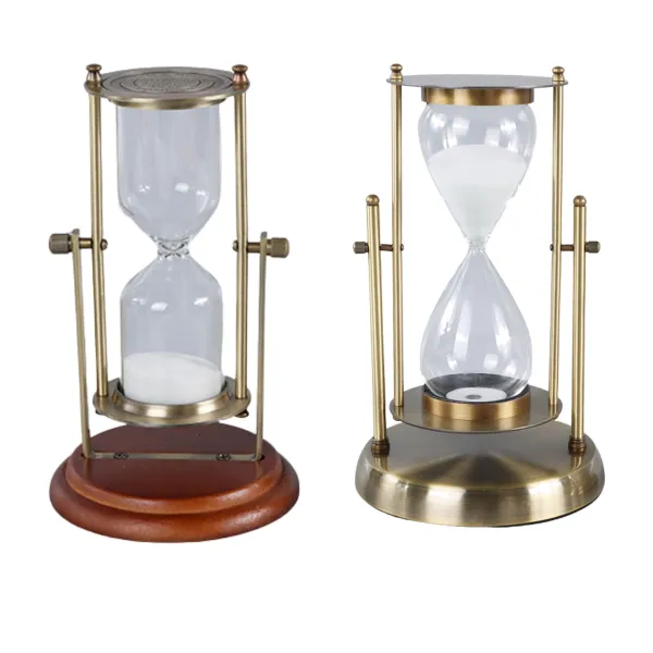 Metal Hourglass Decorative Ornament 15-60 Minutes