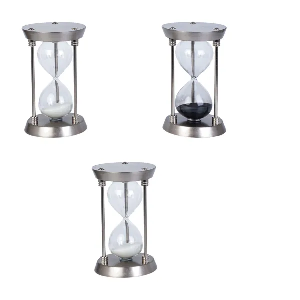 Silver Column Hourglass Timer Decorative Ornament
