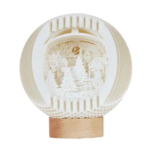 Wood Base 3D Paper Lamp