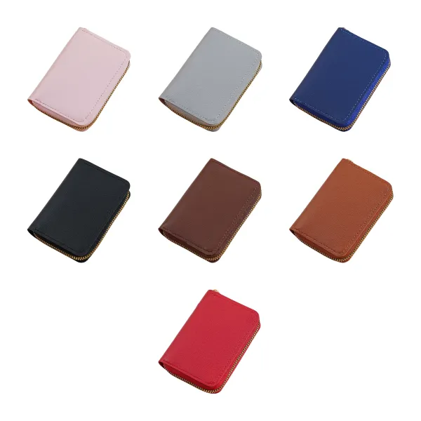 Solid Color Multi Card Wallet Holder