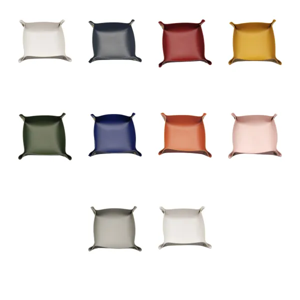Square Pu Leather Storage Tray Box