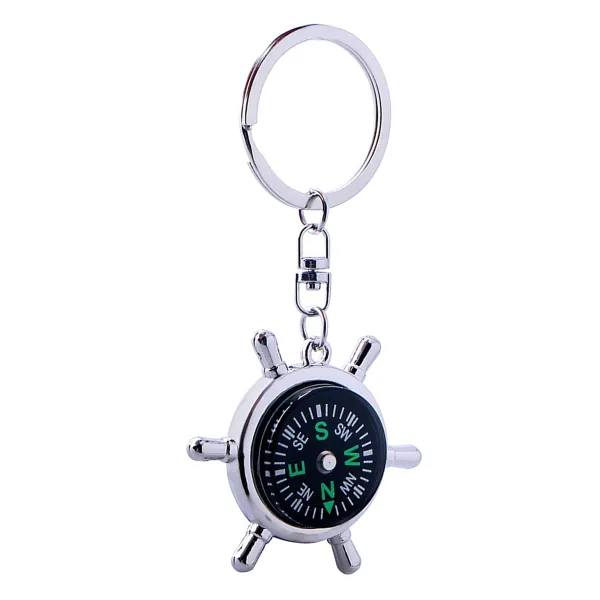 Zinc Alloy Compass Keychain Navigation Tool