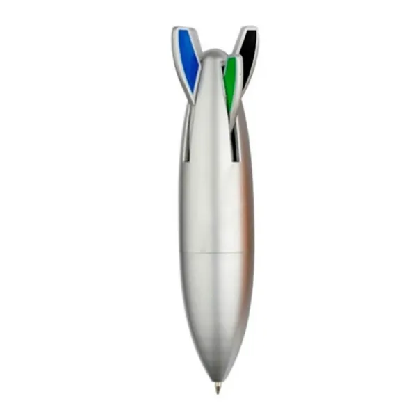 Retractable Rocket Ballpoint Pen 4 Color Refills