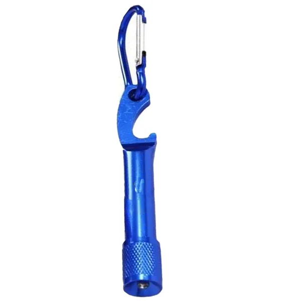Aluminum Bottle Opener LED Flashlight Carabiner Keychain