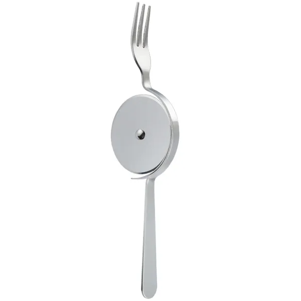 Stainless Steel Pizza Cutter Fork with Sharp Blade