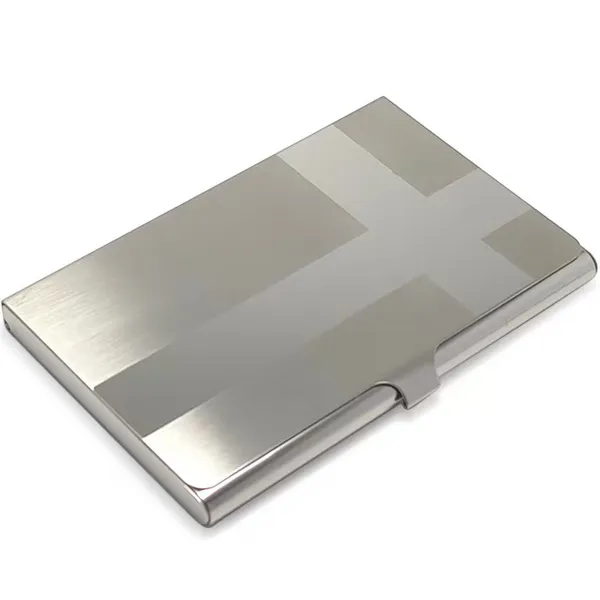Stainless Steel Business Card Case, Holds 14