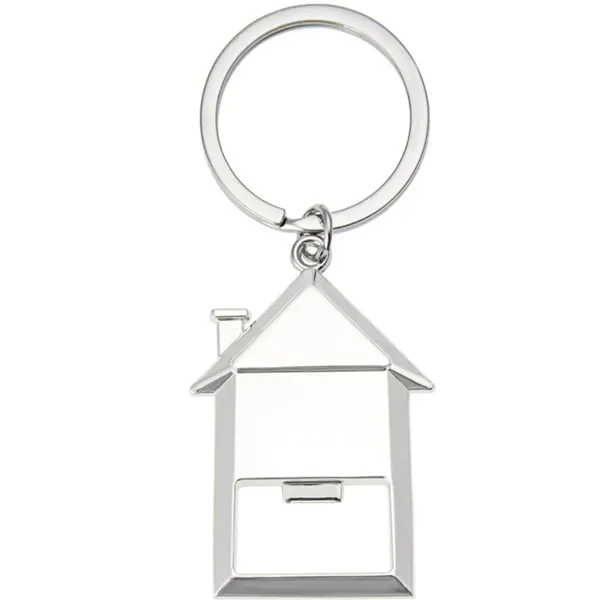 Custom Engravable House Bottle Opener Keychain