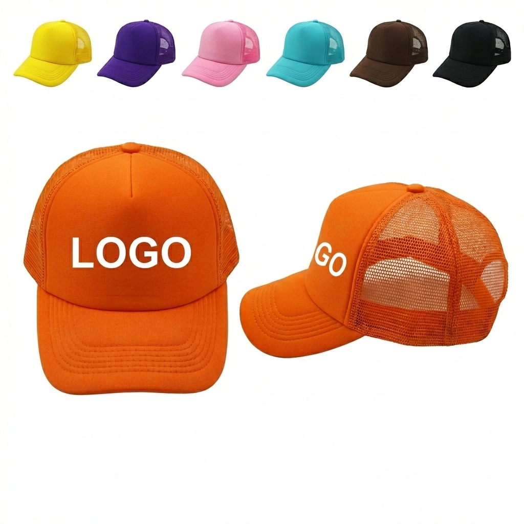 Sport Performance Cap with Sponge Front Panel and Mesh Back