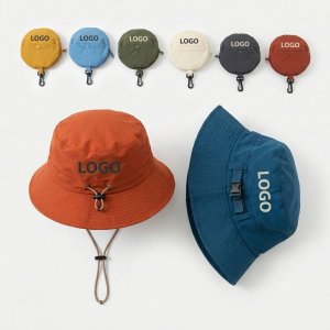 Breathable Polyester Wide-Brim Summer Hat with Secure Chin Strap